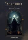 "Salammbô" von Gustave Flaubert, Lucid Page Media. Illustration: Person in einem dunklen Umhang zum Vollmond erhoben.