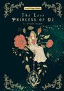 „Lucid Page Media, The Lost Princess of Oz, L. Frank Baum.“ Illustration einer Prinzessin auf einer Blume mit goldenen Verzierungen.