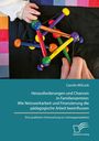 Buchtitel: Herausforderungen und Chancen in Familienzentren. Ein Kind hält ein buntes, geometrisches Spielzeug.