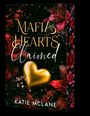 "Mafia Hearts Claimed" in goldener und weißer Schrift, darunter "Katie McLane". Hintergrund mit roten Blumen und einem goldenen Herz.