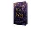 Text: "Traces of a Kiss" und "Nicole Tailor". Buchcover mit lila Hintergrund, goldenen Elementen und Blumen.