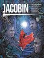 JACOBIN, Antifaschismus, Dietmar Dath & Maria Wiesner, Joshua Citarella, Eva von Redecker. Illustration: Person im roten Mantel im Wald.