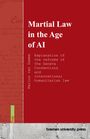 "Martial Law in the Age of AI" - Erläuterung der Genfer Konventionen. Buchtitel, roter Hintergrund mit Struktur.
