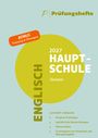 "Prüfungshefte: 2027 Hauptschule Englisch Hessen, Bonus Training & Übungen. Blaugrüner Hintergrund mit gelbem Kreis."