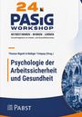 "24. PASiG Workshop: Psychologie der Arbeitssicherheit und Gesundheit. In Blau- und Orangetönen, mit Arbeiter-Illustration."