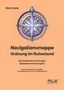 "Doris Lenz: Navigationsmappe, Ordnung im Ruhestand. Arbeit, Vorlagen, Beispiele, Jahresplan. Logo: Kompassrose."