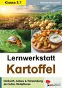 "Klasse 5-7", "Lernwerkstatt Kartoffel", "Herkunft, Anbau & Verwendung der tollen Weltpflanze". Oben Kartoffelfeld.