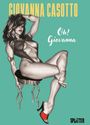 Text: "GIOVANNA CASOTTO", "Oh! Giovanna". Eine Illustration einer Frau auf einem Hocker vor einem türkisfarbenen Hintergrund.