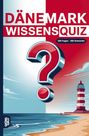 „Dänemark Wissensquiz“ steht oben. Ein großes rotes Fragezeichen, daneben ein Leuchtturm am Strand in einer Illustration.
