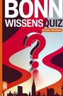 "BONN WISSENSQUIZ: 100 Fragen - 400 Antworten." Ein großes rotes Fragezeichen, darunter die Silhouette von Bonn.