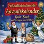"Fußballschiedsrichter Adventskalender Quiz-Buch mit Fragen und Rätsel". Weihnachtsmotiv, Schiedsrichter im Kostüm.