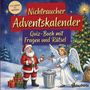 „Nichtraucher Adventskalender. Quiz-Buch mit Fragen und Rätsel“, Illustration mit Weihnachtsmann und Engel.