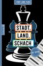 Text: "STADT, LAND, SCHACH", "STADT LAND FLUSS SPEZIALEDITION", "105 SEITEN". Schachfiguren-Illustration.