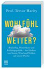„Wohlfühlwetter?“ und Name „Prof. Trevor Harley“ auf blauem Hintergrund, weiße Wolke im Zentrum.