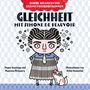 "Große Gedanken für kleine Philosoph:innen. GLEICHHEIT mit Simone de Beauvoir." Illustration: Person mit Katze.
