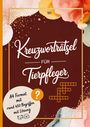 "Kreuzworträtsel für Tierpfleger. A4 Format mit rund 450 Begriffen mit Lösung." Verspieltes Design mit Kreuzworträtselmotiv.