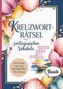 "Kreuzworträtsel mit Portugiesischen Vokabeln". Bunte Blumen und ein Boot in einer Landschaft.