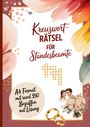 "Kreuzworträtsel für Standesbeamte", A4 Format mit 350 Begriffen. Blumen, Ringe, Paar und Kreuzworträtsel-Design.