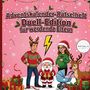 „Adventskalender-Rätselheft Duell-Edition für werdende Eltern“ vor weihnachtlicher Illustration mit Paar, Babywagen und Rentier.