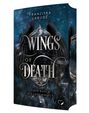 "Wings of Death", "Der Kuss des Todesengels", Franziska Labude: Ein Cover mit Flügeln, Krone und kosmischem Hintergrund.