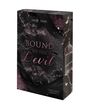 "BOUND TO THE Devil", "DARK MAFIA ROMANCE", "SALLY DARK"; dunkle, florale Gestaltung, kahler Zweig, Käfig.