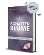 „SCHATTENBLUME: Silberne Flammen“ von Marie Döling. Lila Cover mit Schmetterlingen, Hardcover mit Farbschnitt.