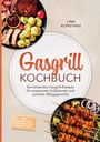 Gasgrill Kochbuch: Rezepte für entspannte Grillabende. Gericht mit Rippchen, Kartoffeln und Fleischspießen.
