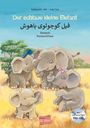 Text: "Der schlaue kleine Elefant", "Deutsch Persisch/Farsi". Illustration von vier fröhlichen Elefanten in einer Landschaft.