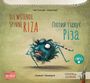 "Die wütende Spinne Riza", Illustration einer zornigen Spinne, Deutsch-Ukrainisch, MP3-Download, Edition bi:libri.