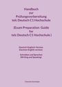 Handbuch zur Prüfungsvorbereitung telc C1. Deutsch-Englisch-Version. Schreiben und Sprechen. Hellvioletter Hintergrund.