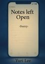 „Notes left Open -Poetry- Yuri Lee“ auf einem Handybildschirm vor blauem Hintergrund.