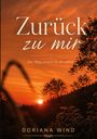 „Zurück zu mir. Der Weg zurück zu dir selbst“, Doriana Wind. Sonnenuntergang über Bäumen und Hügeln.
