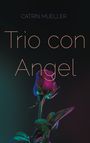 Catrin Mueller, Trio con Angel. Eine bunte Rose vor dunklem Hintergrund.