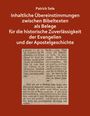 Titel: "Inhaltliche Übereinstimmungen zwischen Bibeltexten als Belege..." Textauszug zeigt Bibelzitate in altem Schriftstil.