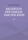 Text: "Hrsg. Luise Schmücker", "BACKBUCH DER FAMILIE VAN DER KEMP", "2025". Hellvioletter Hintergrund mit geometrischem Muster.