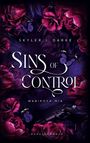 "Sins of Control" von Skyler J. Darke, Untertitel "Mariposa Mía". Dunkle Blumen, violette Schmetterlinge, Pistole.