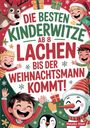 Ein fröhliches Weihnachtsthema mit lachenden Kindern, Rentier und Schneemann, umgeben von Geschenken.
