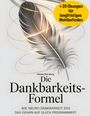 "Die Dankbarkeits-Formel: +20 Übungen für langfristiges Wohlbefinden" - Illustration einer schwarzen Feder mit Lichtakzenten.