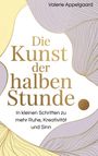 "Die Kunst der halben Stunde. In kleinen Schritten zu mehr Ruhe, Kreativität und Sinn." Abstrakte Linien in Pastelltönen.
