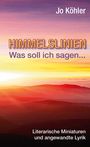 "HIMMELSLINIEN: Was soll ich sagen..." von Jo Köhler. Literarische Miniaturen und angewandte Lyrik vor einem Sonnenuntergang.