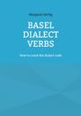 Der Titel lautet "BASEL DIALECT VERBS" mit dem Untertitel "How to crack the dialect code". Hellblauer Hintergrund.