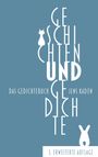 "Geschichten und Gedichte", "Das Gedichtebuch", "Jens Kaden", "3. erweiterte Auflage". Katze und Hase als Silhouetten.
