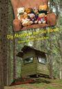 Der Text „Die Abenteuer der See-Bären, Band 1, Andreas Schneller - Gerhard Kisser, In Schulschrift!“ ist gelb und rot. Ein brauner Sessel mit Teddybären oben, ein Hochsitz unten im Wald.