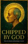 Text: "CHIPPED BY GOD" und "When the Shadow of Knowledge is Control". Illustration eines Profils mit einem digitalen Heiligenschein.
