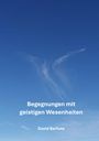 "Begegnungen mit geistigen Wesenheiten" von David Barfuss. Blauer Himmel mit einer wolkenartigen Formation.