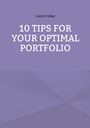 "10 TIPS FOR YOUR OPTIMAL PORTFOLIO" steht in Weiß auf lila Hintergrund, oben "Loren Collar" in Schwarz.