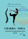 "CHAKRA-YOGA: 7 WOCHEN YOGAROUTINE FÜR ZU HAUSE", Frau in Yoga-Pose, Wirbelsäule und Mandala, Logo "SELF-HEALTH".