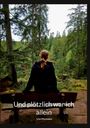 „Und plötzlich war ich allein“ von Lisa Hinzmann. Eine Person sitzt auf einer Bank und blickt in einen Wald.