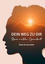 „DEIN WEG ZU DIR. Basis mentale Gesundheit. Nina Schachner.“ Silhouette eines Kopfes mit Sonnenuntergang.