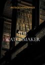 Text: "PATRICK HOFSTETTER", "THE WATCHMAKER". Eine Bibliothek mit hohen Bücherregalen und Leiter, dunkle Holzelemente.